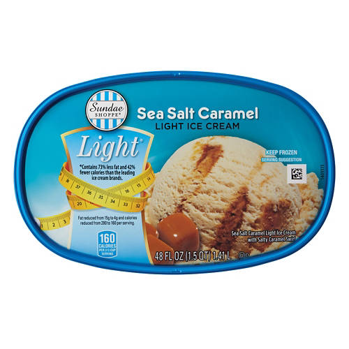 Sundae Shoppe Sea Salt Caramel Low Fat Ice Cream, 48 fl oz